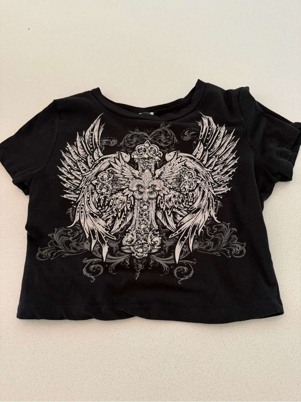 Black Graphic Short Sleeve Tee